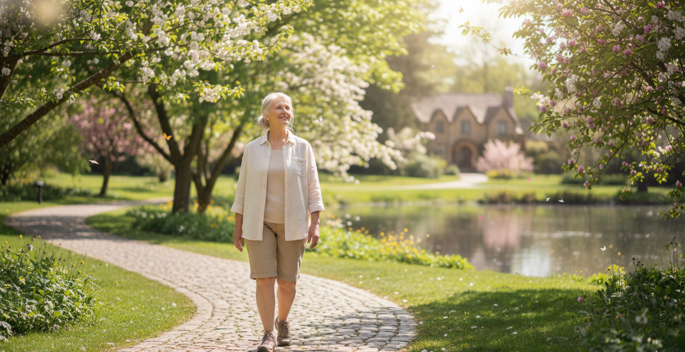 Caregiver enjoying a peaceful break while respite nursing support is provided at home.