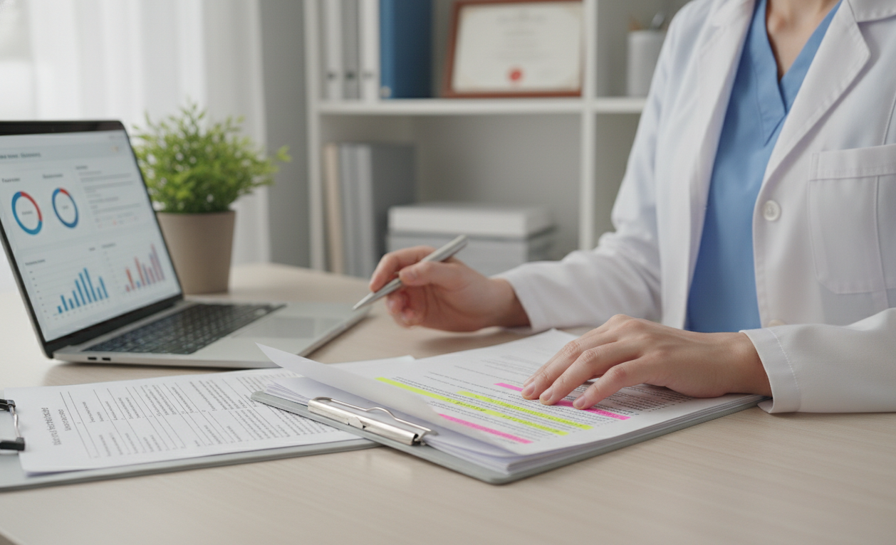 Clinician reviewing CMS and CDC antibiotic stewardship requirements in home health setting