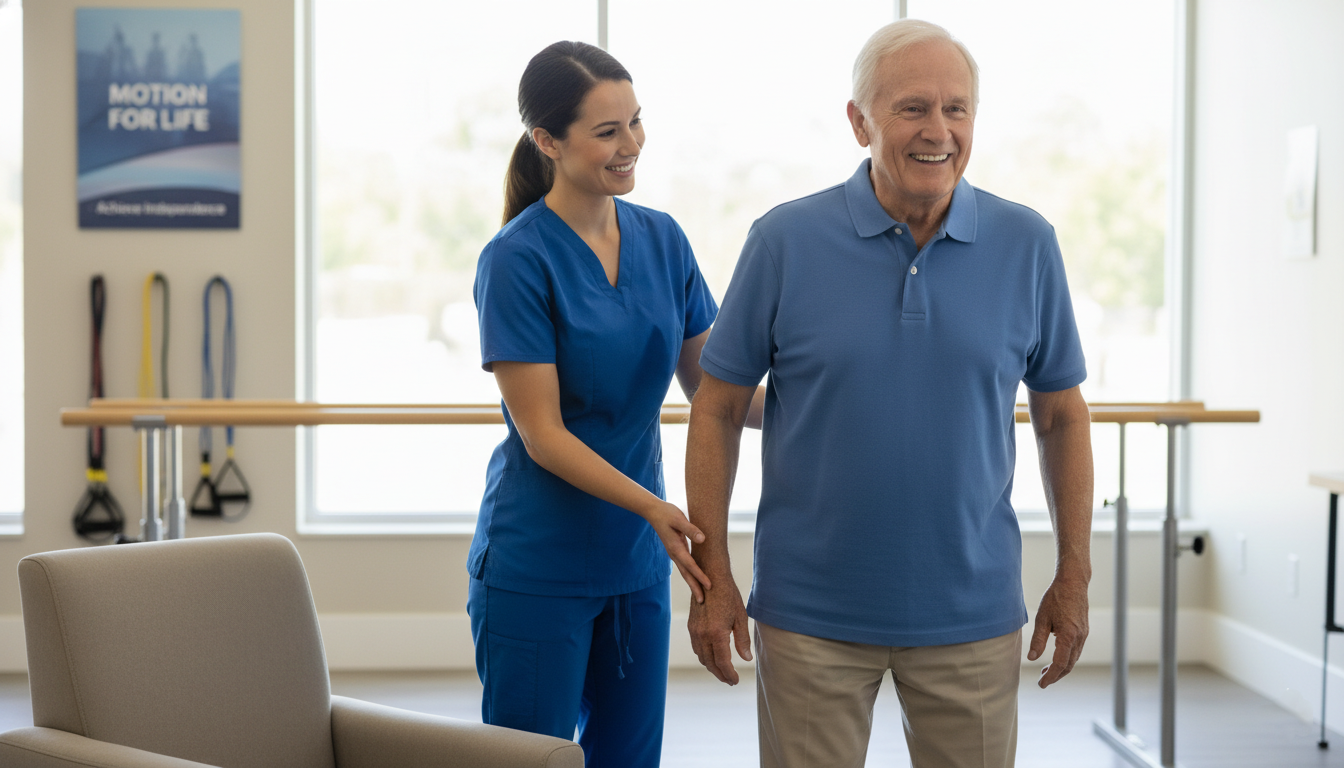 Physical therapy helping older adults with hypermobility move safely and confidently