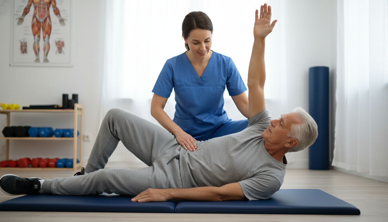 Core stabilization exercises used in physical therapy for a herniated disc in the lower back