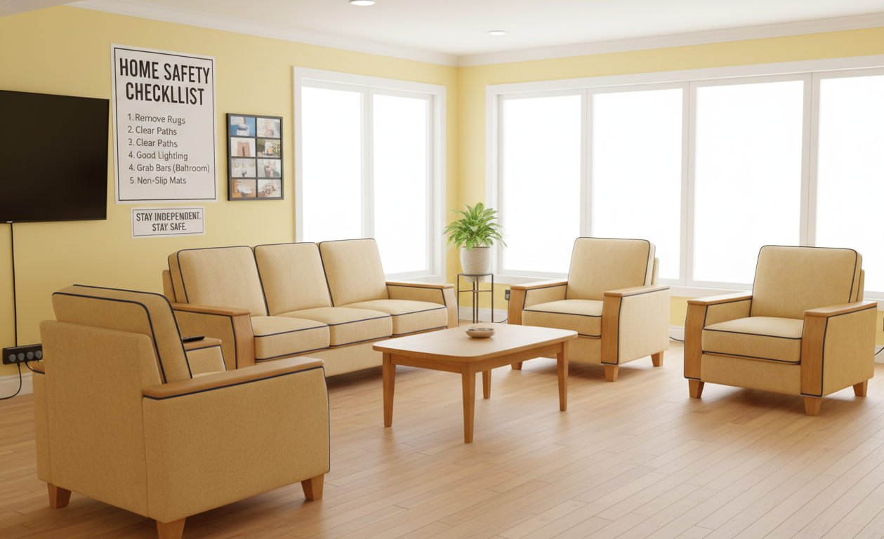 Home safety and lighting support for seniors with low vision