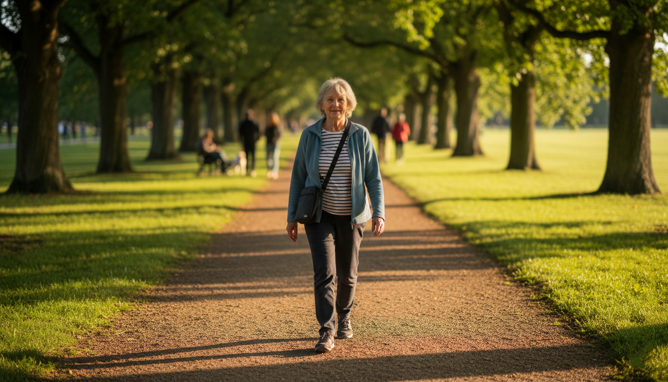 Older adult staying active while living with diabetic nerve damage