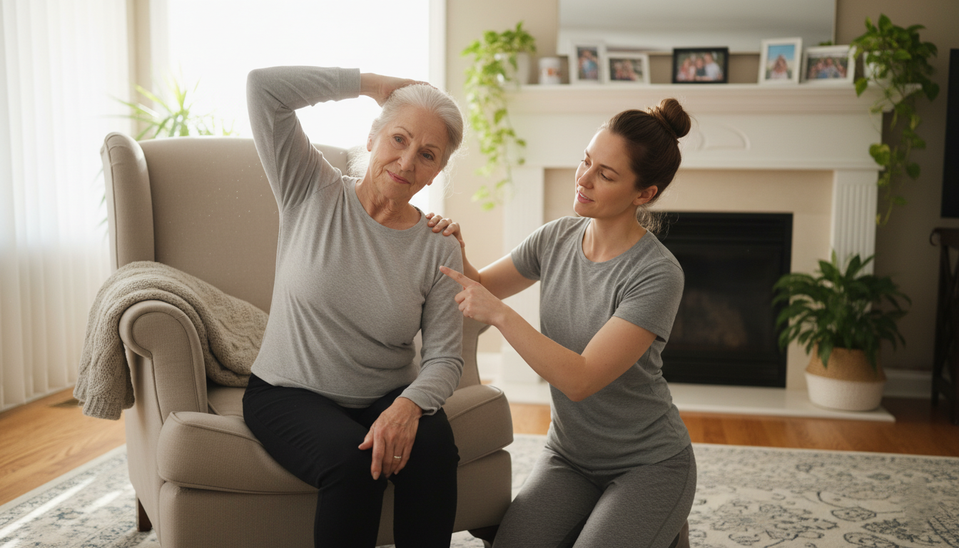 Simple neck exercises taught in physical therapy to prevent recurring headaches