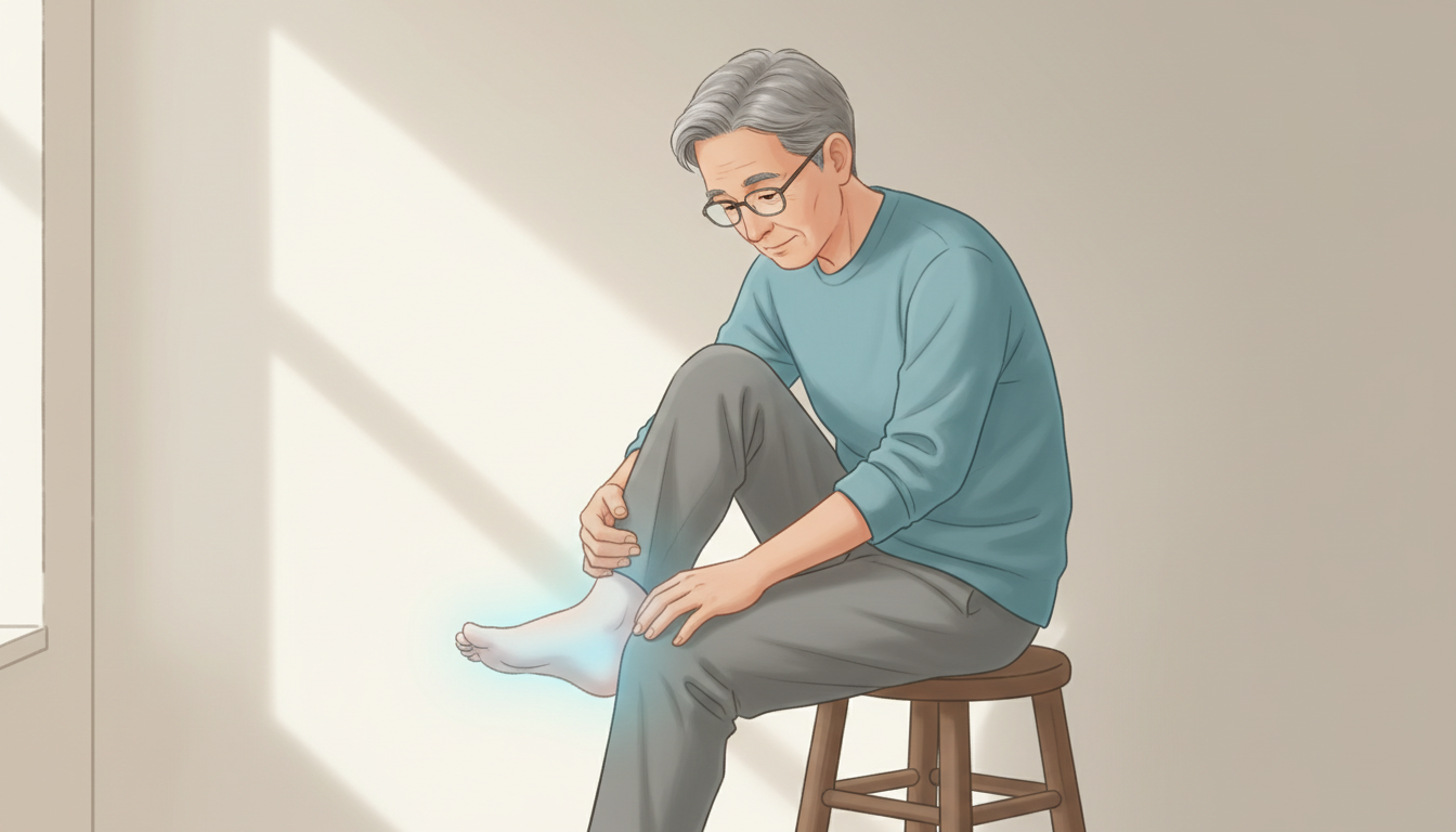 Numbness and tingling in the feet as a common neuropathy symptom in older adults