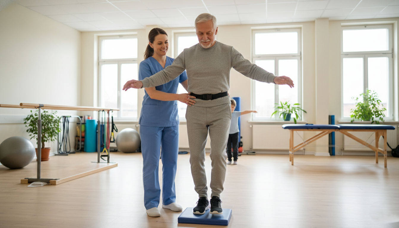Illustrative clinical balance training on a compliant surface