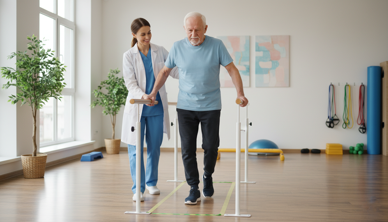 Physical therapy helping improve balance for diabetic nerve damage