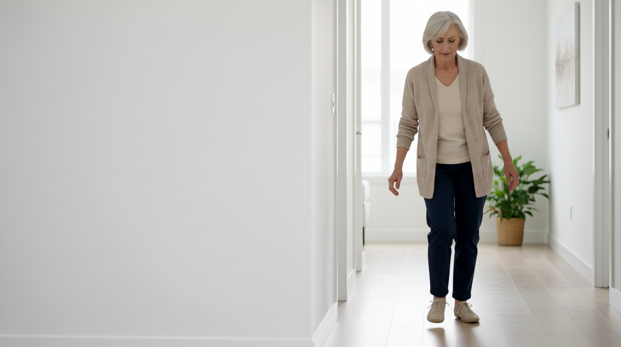Older adult experiencing balance challenges, highlighting the need for balance physical therapy.